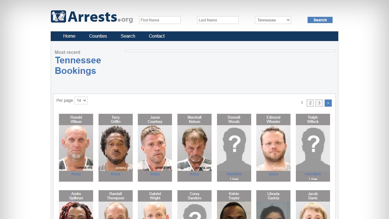 Tennessee Arrests and Inmate Search